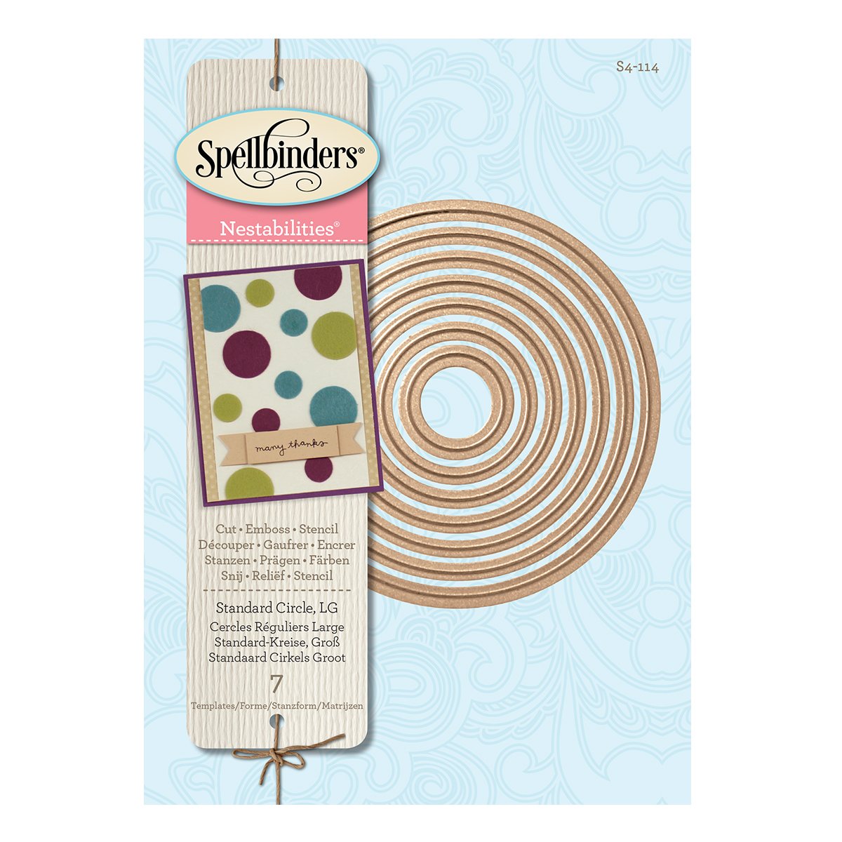 Spellbinders Nestabilities Standard Circles LG Etched Dies - S4114