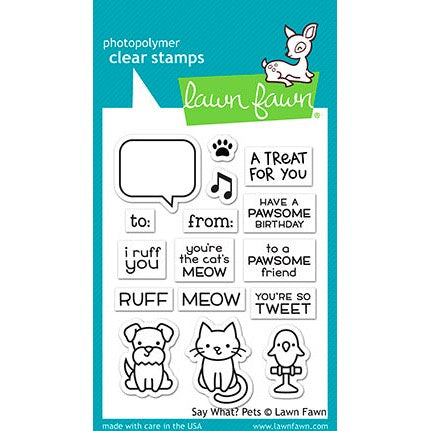 Lawn Fawn Say What? Pets Stamps - LF1962