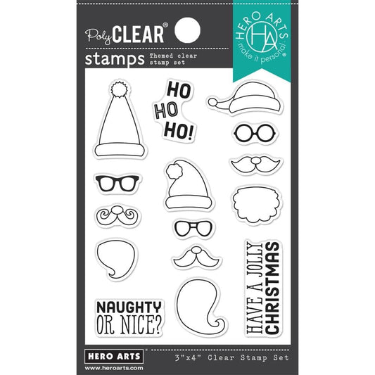 Hero Arts Cling Stamp 3"X4" - Ho Ho Ho Santa Faces - HA-CM531