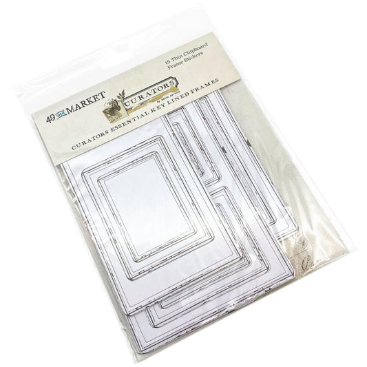 49 And Market Curators Essential Chipboard Frames - Key Lined - C38145