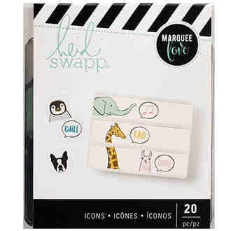 Heidi Swapp Lightbox Icons Inserts – Animals - 314100