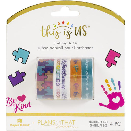 Paper House This Is Us Washi Tape 4 Pc - Autism - STWA5501