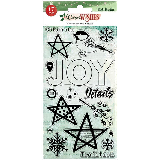 Vicki Boutin Warm Wishes Acrylic Stamps 17 Pc - VB010780