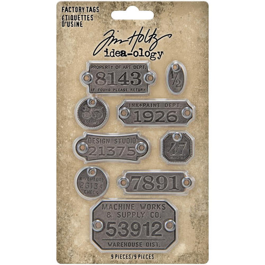 (PRE-ORDER) Tim Holtz Idea-Ology Metal Factory Tags - TH94039