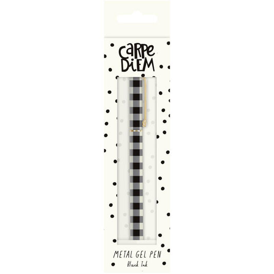 Carpe Diem Metal Gel Pen - Buffalo Check - 9186CD