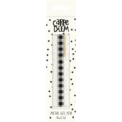 Carpe Diem Metal Gel Pen - Buffalo Check - 9186CD