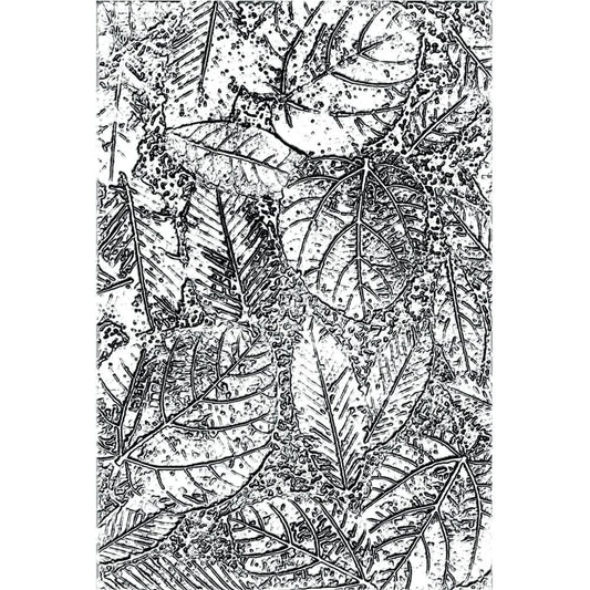 Sizzix 3D Texture Fades Embossing Folder By Tim Holtz - Foliage - 665252