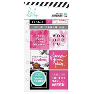 Heidi Swapp Fresh Start Memory Planner Sticker Book - Elegant - 382 Pieces - 313925