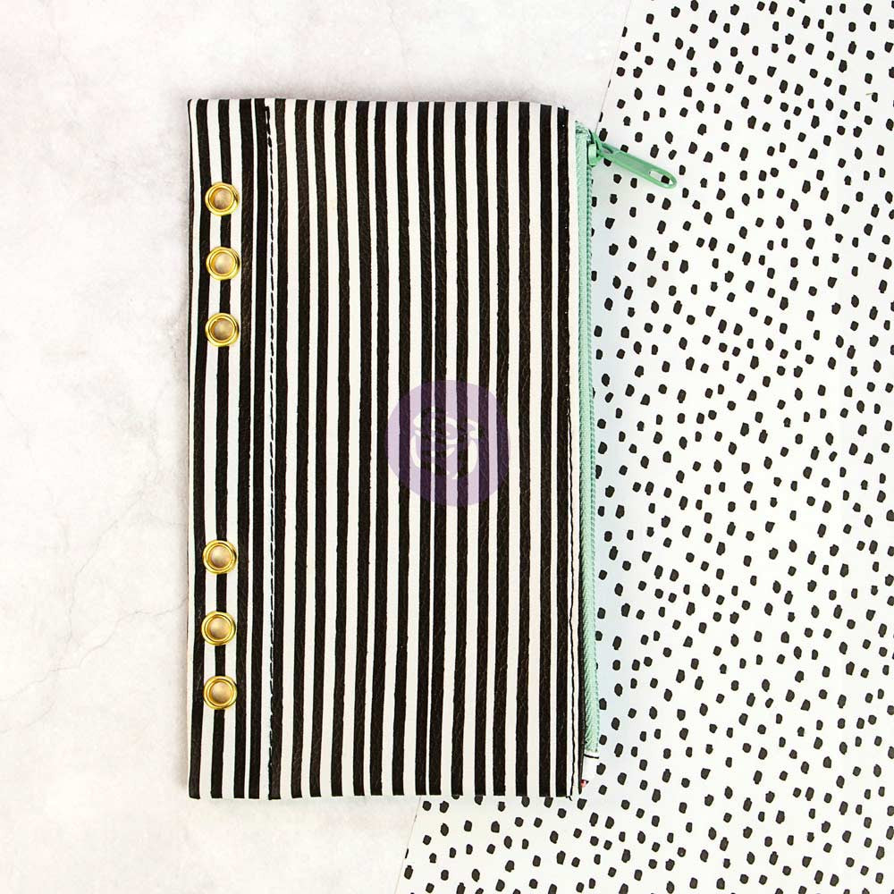 Prima Marketing Planner Embellishments - Pencil Bag - "Cute Stripes" - 591649