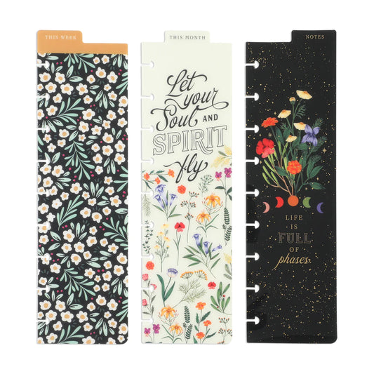 MAMBI Happy Planner Moody Blooms CLASSIC BOOKMARKS - 3 PACK - ADCBM3-013