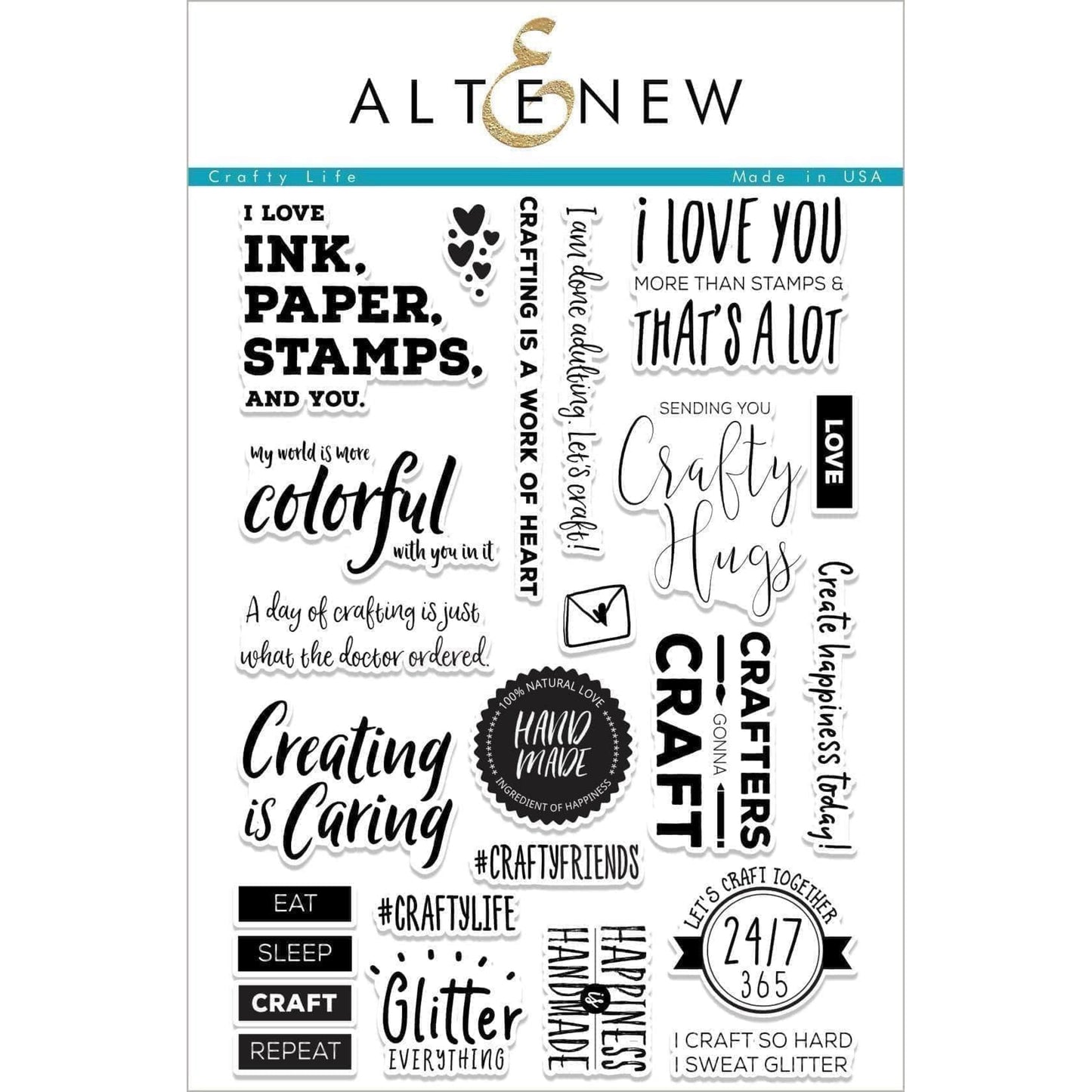 Altenew Crafty Life Stamp Set - ALT2054