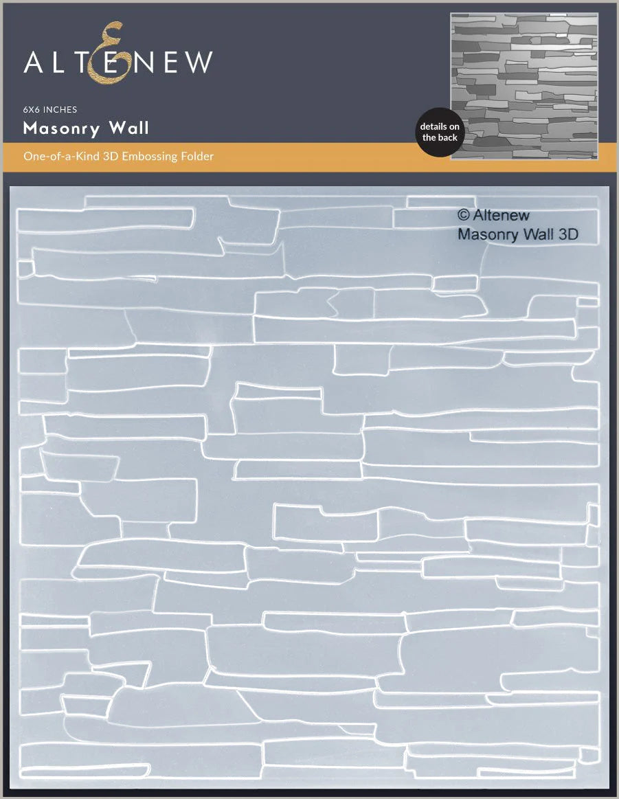 Altenew Masonry Wall 3D Embossing Folder - ALT7599