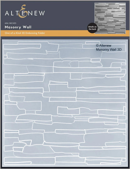 Altenew Masonry Wall 3D Embossing Folder - ALT7599