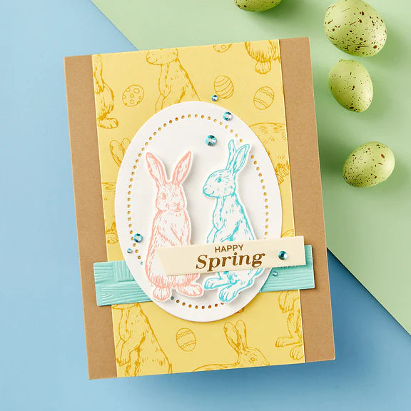 Spellbinders Spring Bunnies Press Plate & Die Set from the Spring Sampler Collection by Simon Hurley - BP-156