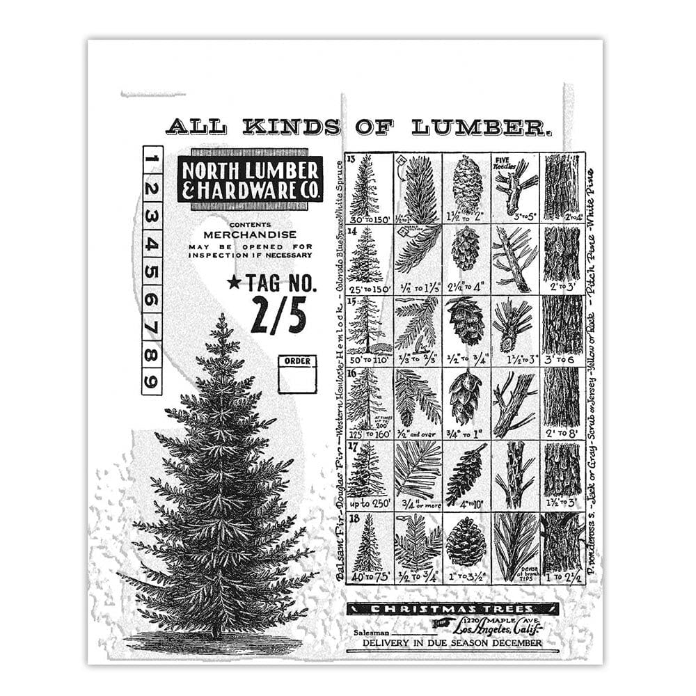 Tim Holtz Stampers Anonymous Stamp Winter Woodlands - CMS476