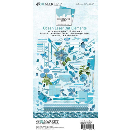 49 & Market Color Swatch: Ocean Laser Cut Outs Elements - CSO41275