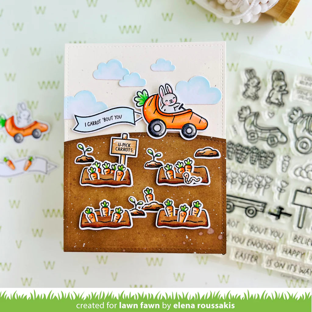 Lawn Fawn Carrot 'Bout You Add-On Stamps - LF3351