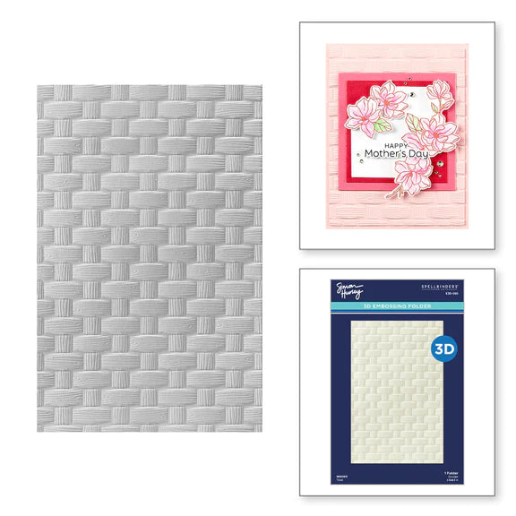 Spellbinders  Woven 3D Embossing Folder from the Spring Sampler Collection by Simon Hurley - E3D-080