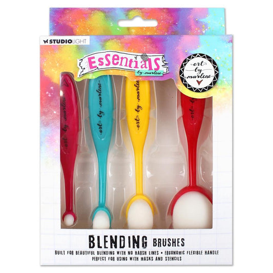 Art By Marlene Blending Brushes 4Pc Nr. 13, 10mm/20mm/30mm/40mm - ESBBRU13