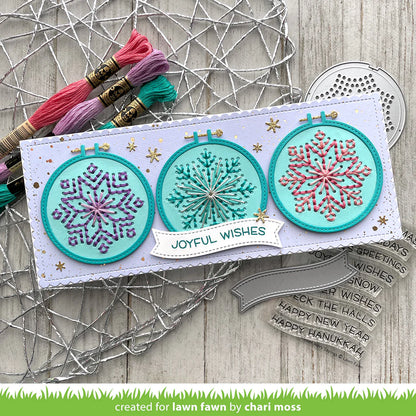 Lawn Fawn Embroidery Hoop Snowflake Add-On - LF3260