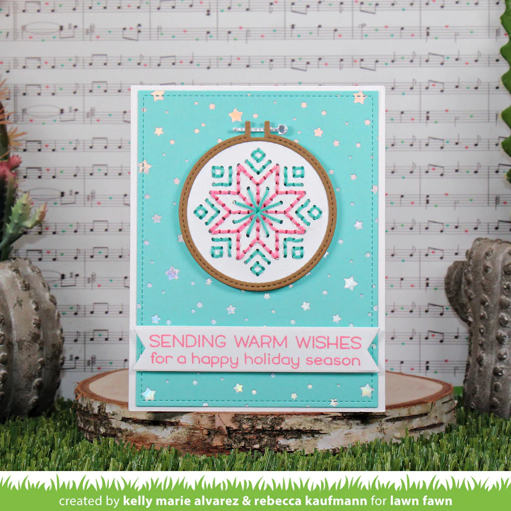 Lawn Fawn Embroidery Hoop Snowflake Add-On - LF3260