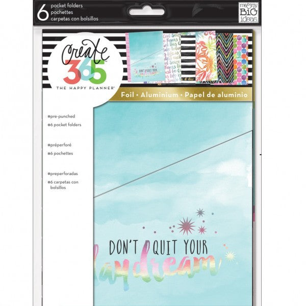 Mambi Happy Planner Classic Don't Quit Your Daydream Pocket Folders - FOLD-04