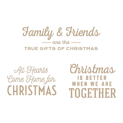 Spellbinders Gifts of Christmas Sentiments Glimmer Hot Foil Plate - GLP-294