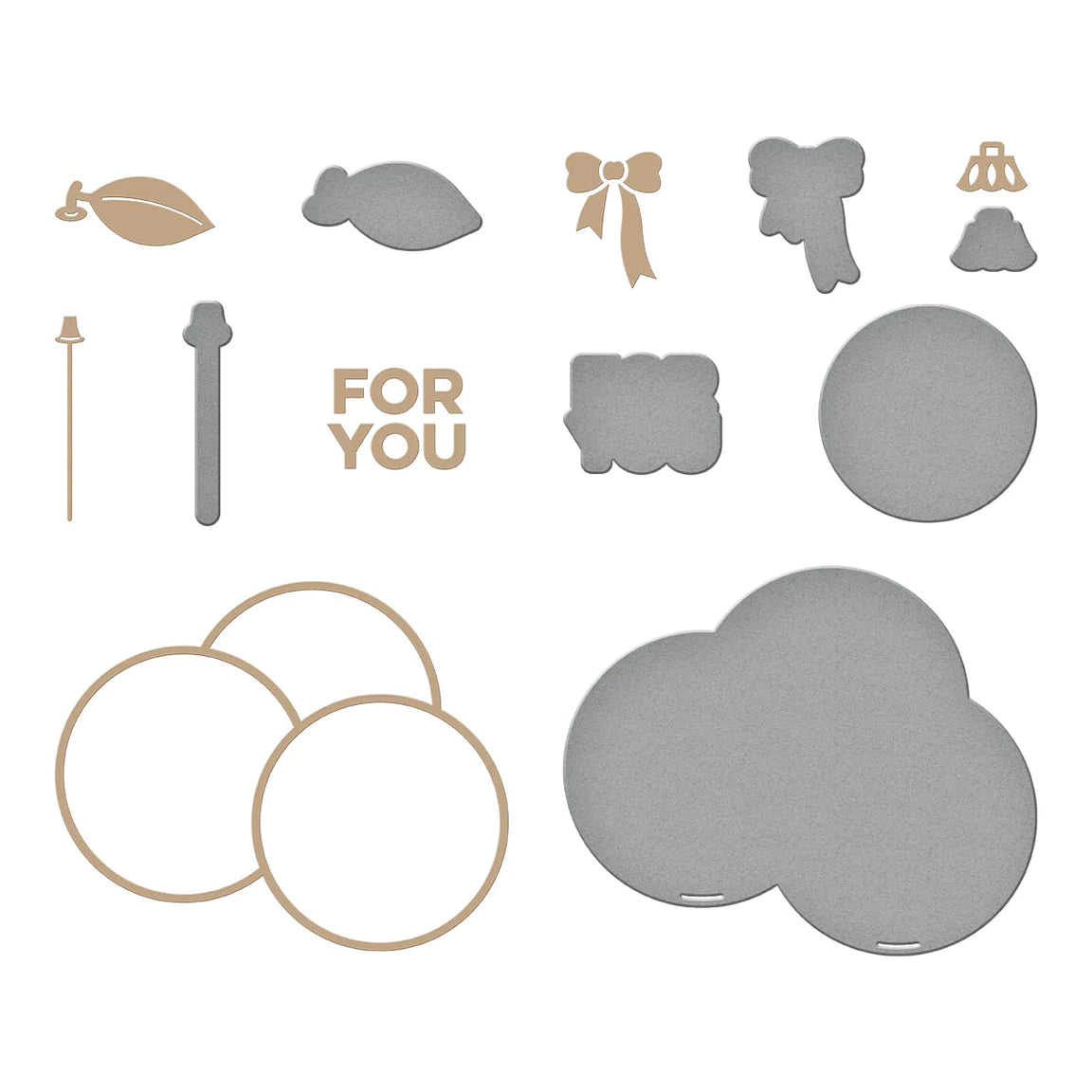 Spellbinders Glimmer Hot Foil Plate & Die Set Party Balloons Bouquet - GLP-397