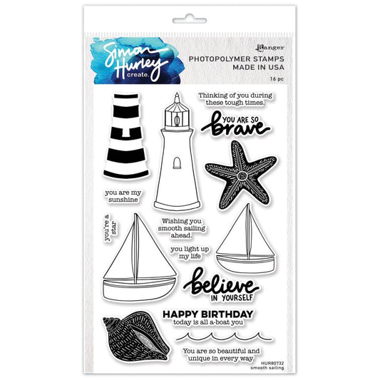 (PRE-ORDER) Simon Hurley create. Clear Stamps 6"X9" Smooth Sailing - HUR80732