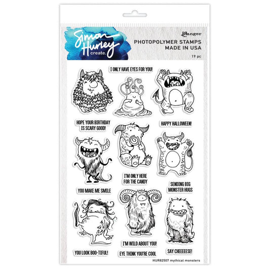 (PRE-ORDER) Simon Hurley create. Clear Stamps 6"X9" - Mythical Monsters - HUR82507