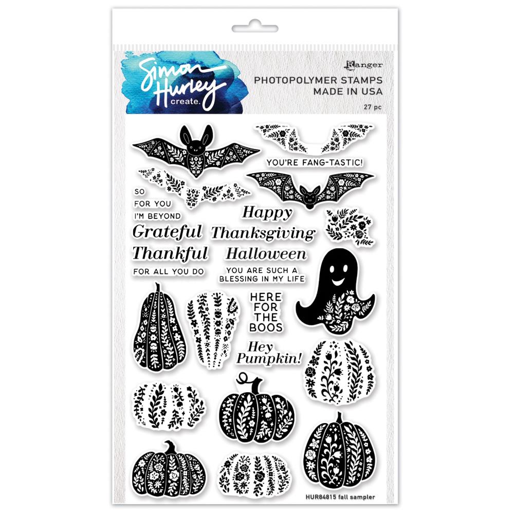 Simon Hurley create. Clear Stamps 6"X9" Fall Sampler - HUR84815