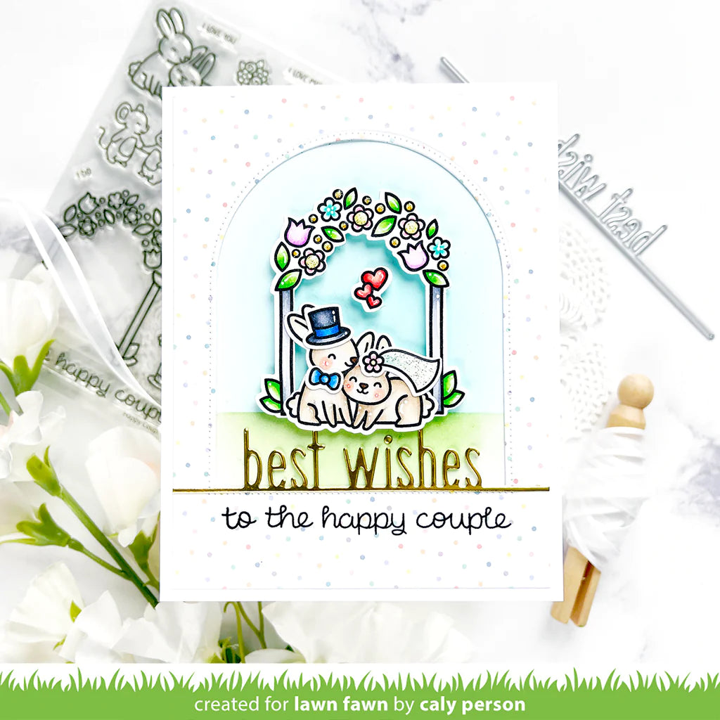 Lawn Fawn Best Wishes Line Border - LF3384