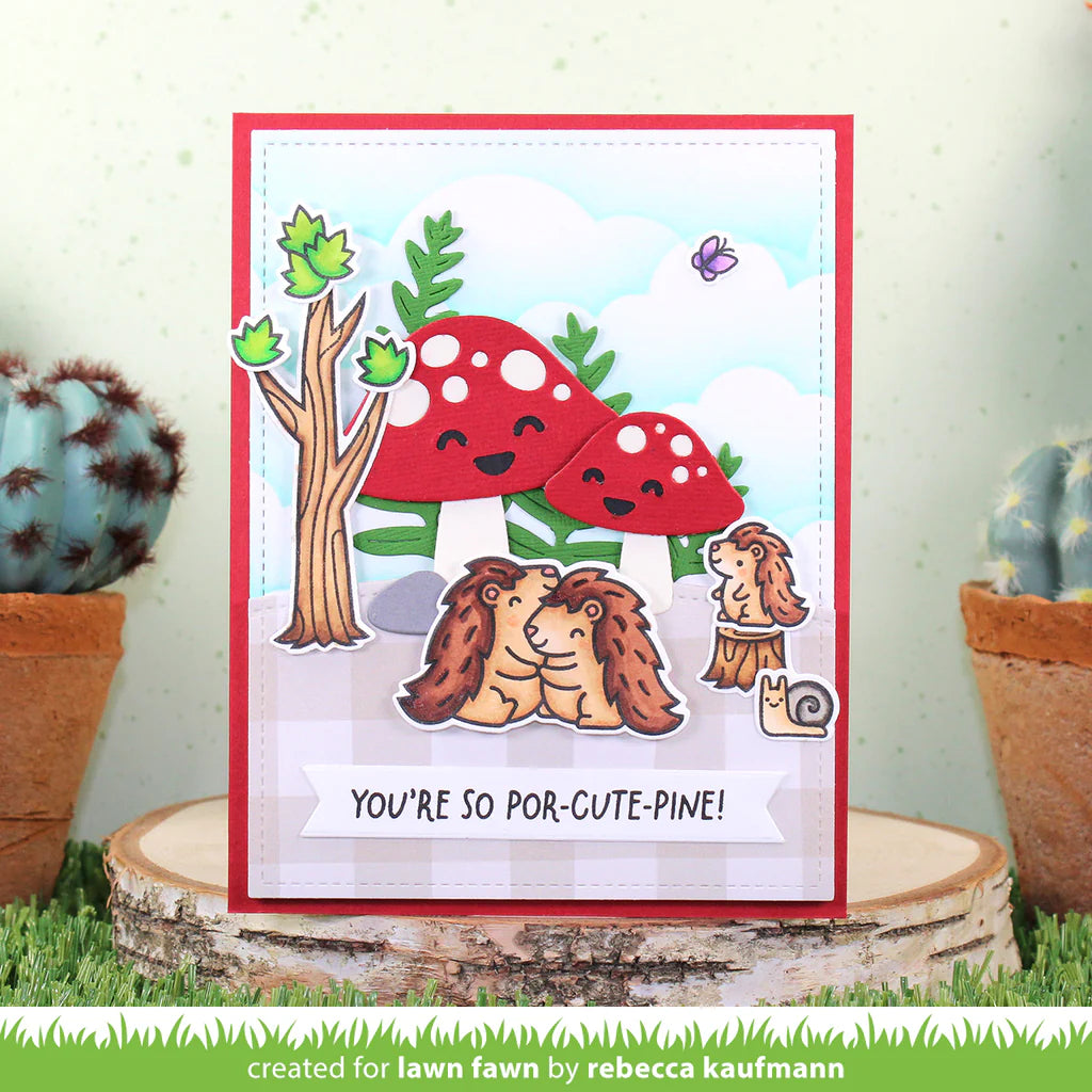 Lawn Fawn Porcu-Pine For You Stamps - LF3299