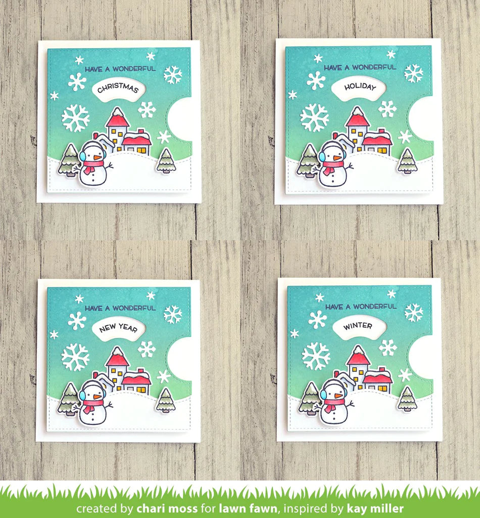 Lawn Fawn Reveal Wheel Holiday Sentiments Stamps - LF1772