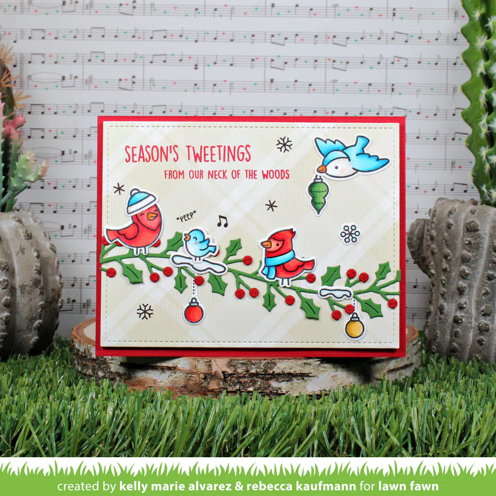 Lawn Fawn Holly Leaves Border - LF3257