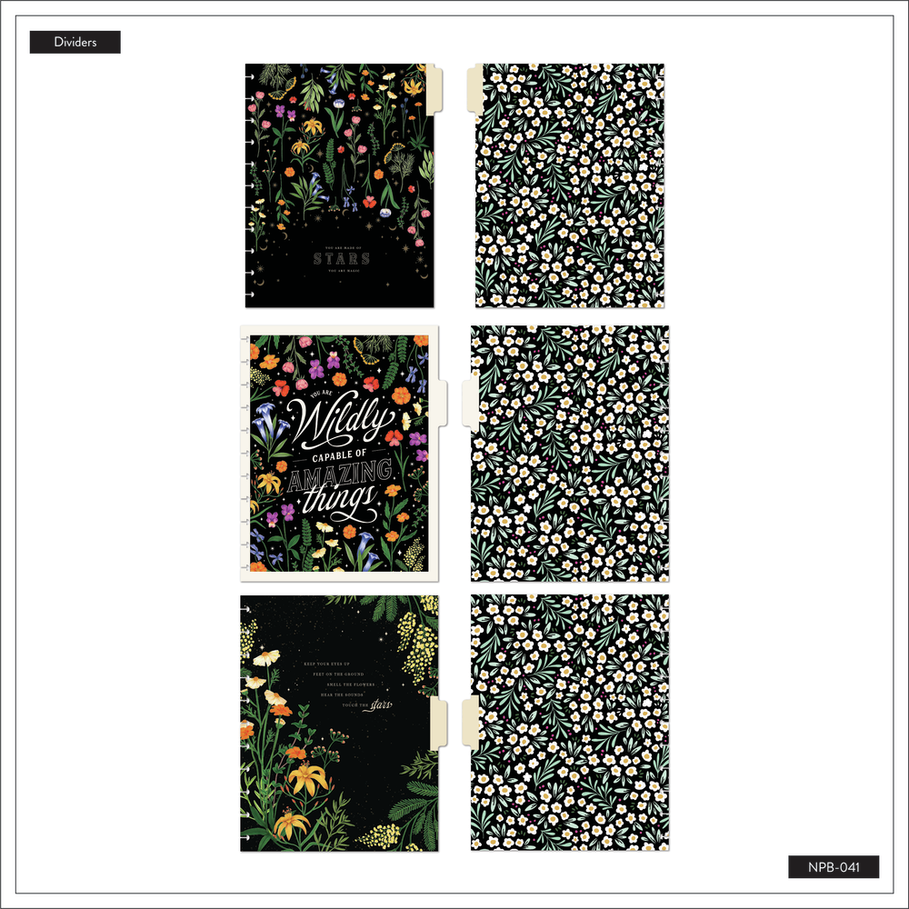 (PRE-ORDER) MAMBI THP Moody Blooms DOT GRID + DOTTED LINED CHECKLIST BIG NOTEBOOK - NPB-041