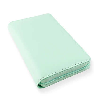 (PRE-ORDER) Filofax Saffiano Personal Compact Zip Organizer - Neo Mint