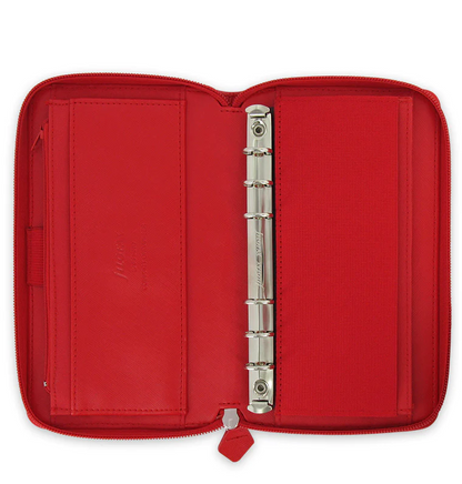 (PRE-ORDER) Filofax Saffiano Personal Compact Zip Organizer - Poppy