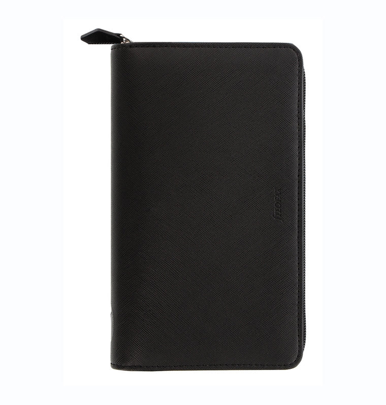 Filofax Saffiano Personal Compact Zip Organizer - Black - 028775