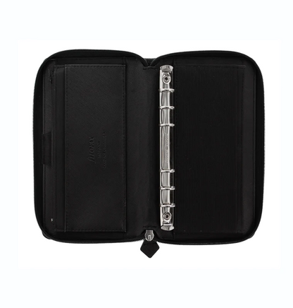 Filofax Saffiano Personal Compact Zip Organizer - Black - 028775