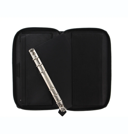 Filofax Saffiano Personal Compact Zip Organizer - Black - 028775