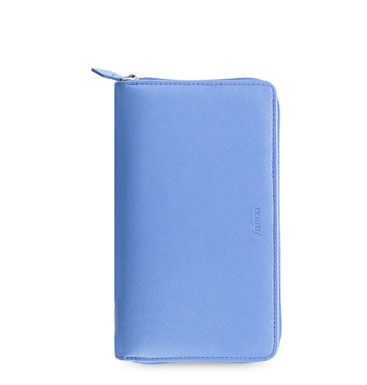 Filofax Saffiano Personal Compact Zip Organizer - Vista Blue - 022592