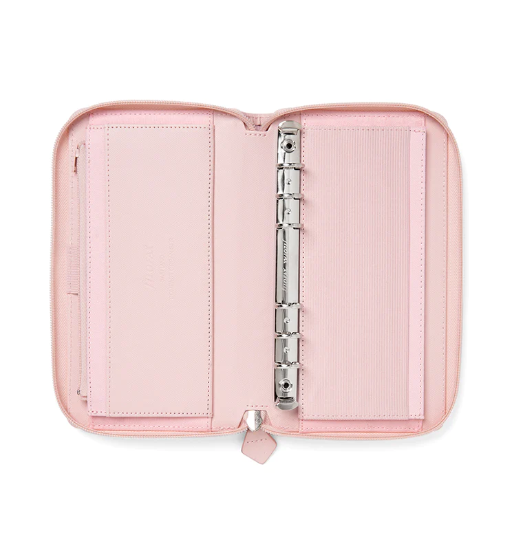 Filofax Saffiano Personal Compact Zip Organizer - Blush - 022699