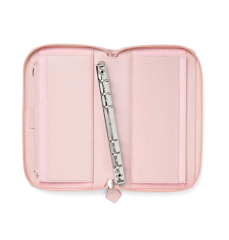 Filofax Saffiano Personal Compact Zip Organizer - Blush - 022699