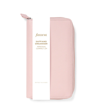 Filofax Saffiano Personal Compact Zip Organizer - Blush - 022699