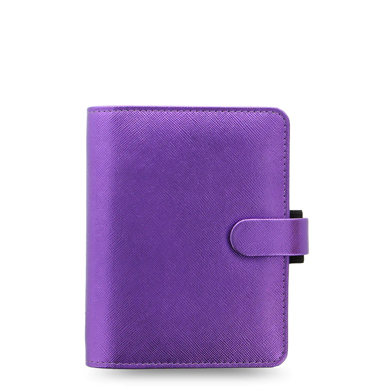 (PRE-ORDER) Filofax Saffiano Metallic Pocket Organizer - Violet