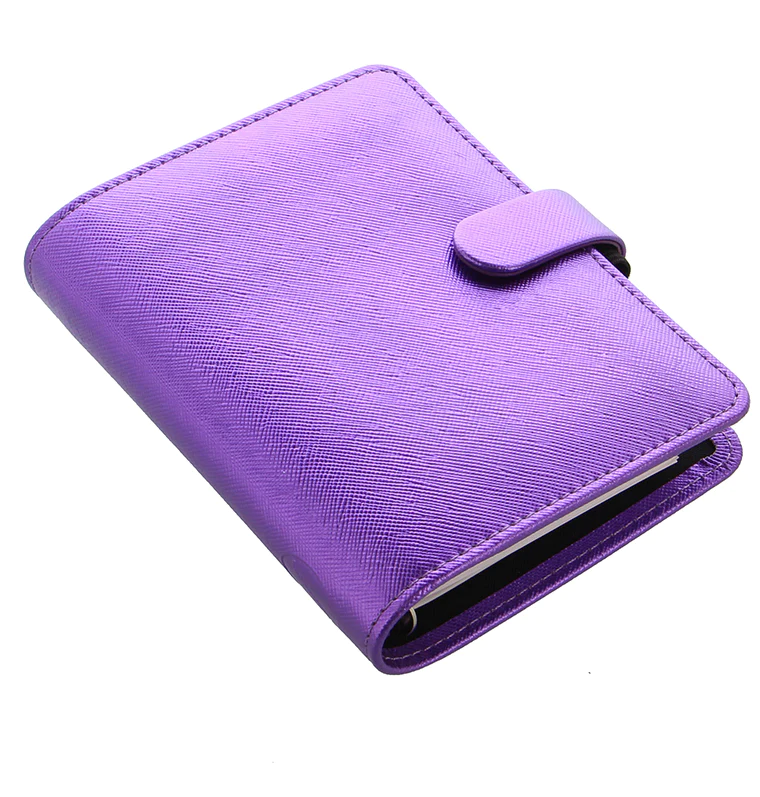 (PRE-ORDER) Filofax Saffiano Metallic Pocket Organizer - Violet