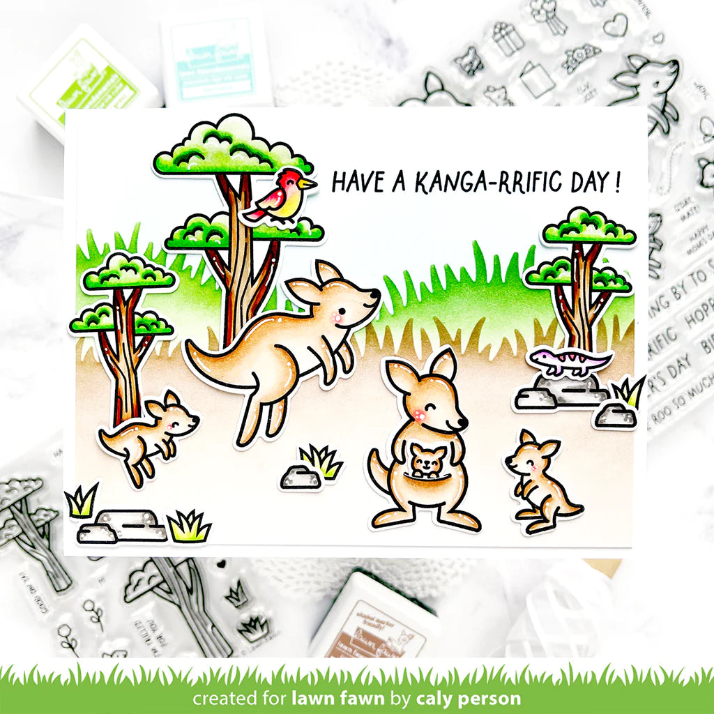 Lawn Fawn Kanga-Rrific Add-On Stamps - LF3346