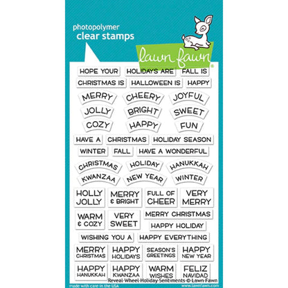 Lawn Fawn Reveal Wheel Holiday Sentiments Stamps - LF1772