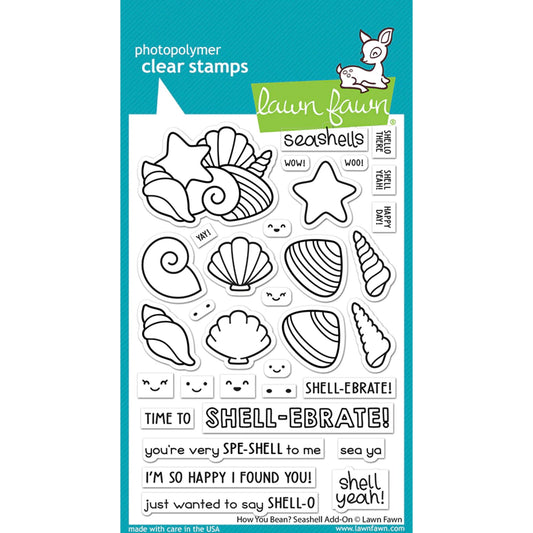 Lawn Fawn How You Bean? Seashell Add-on Stamps - LF3169